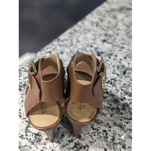 Michael Kors Brown Leather Heels 7M - Picture 6 of 8